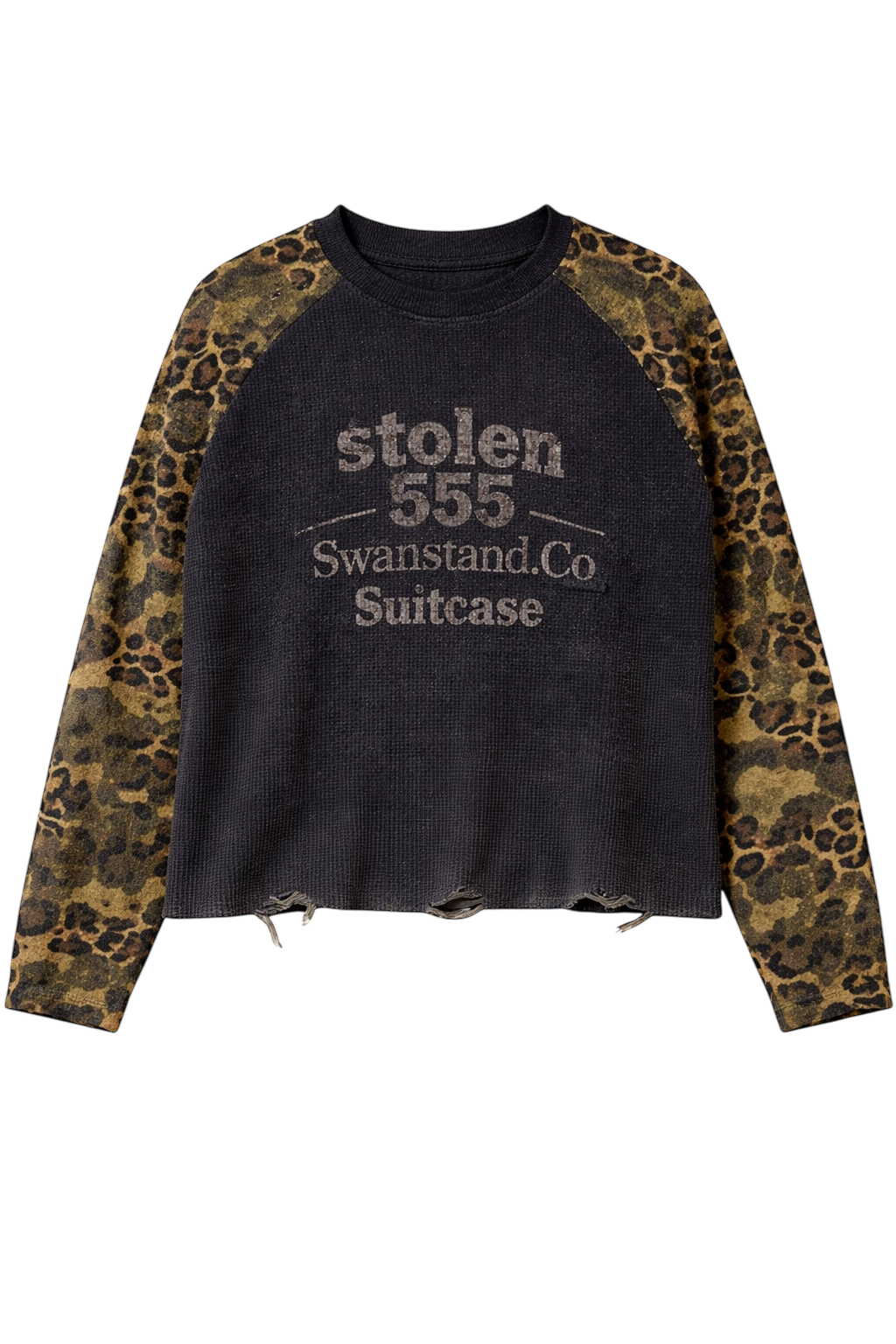 '555' leopard long sleeve tee