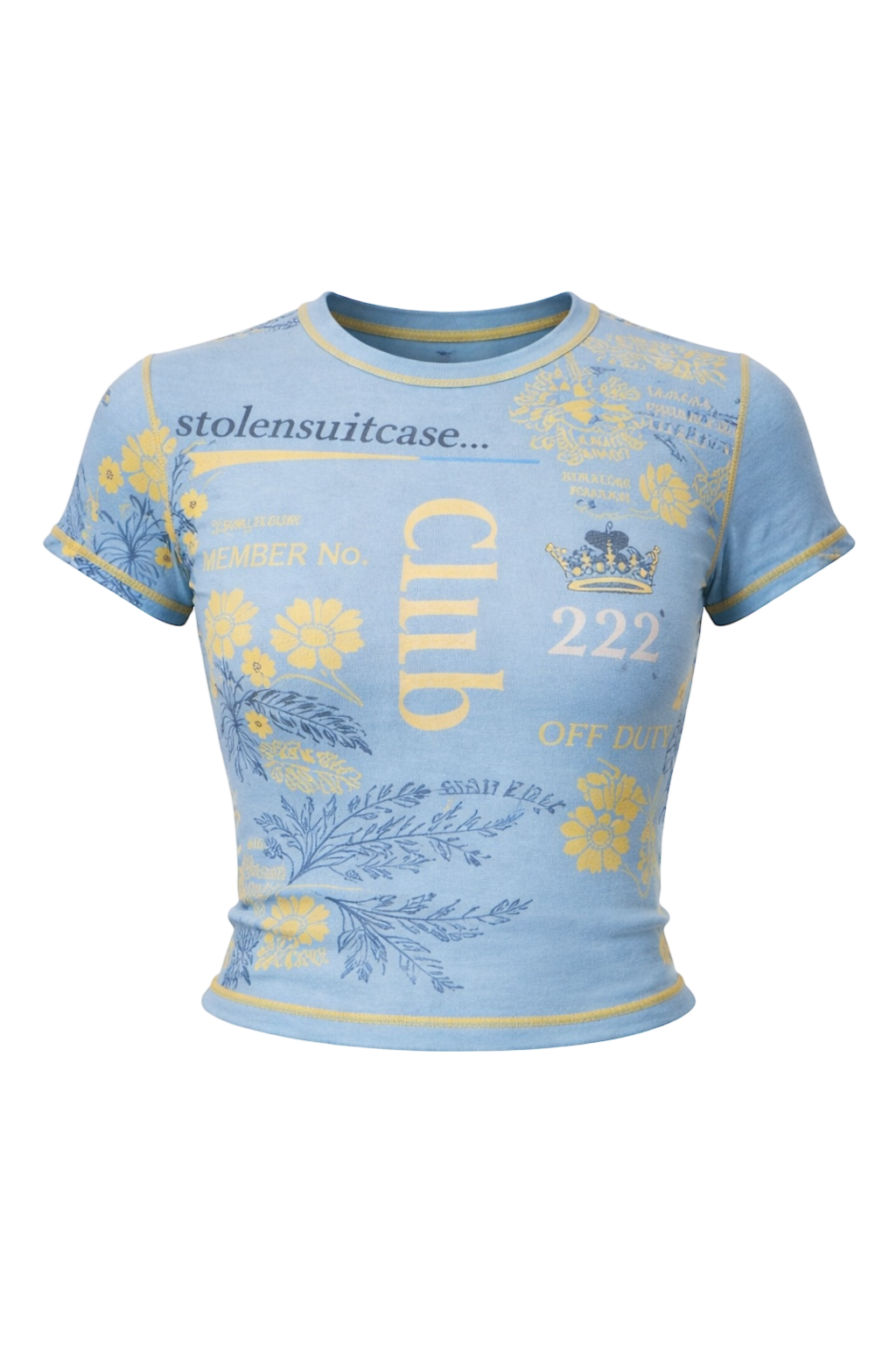 'club' mesh blue top