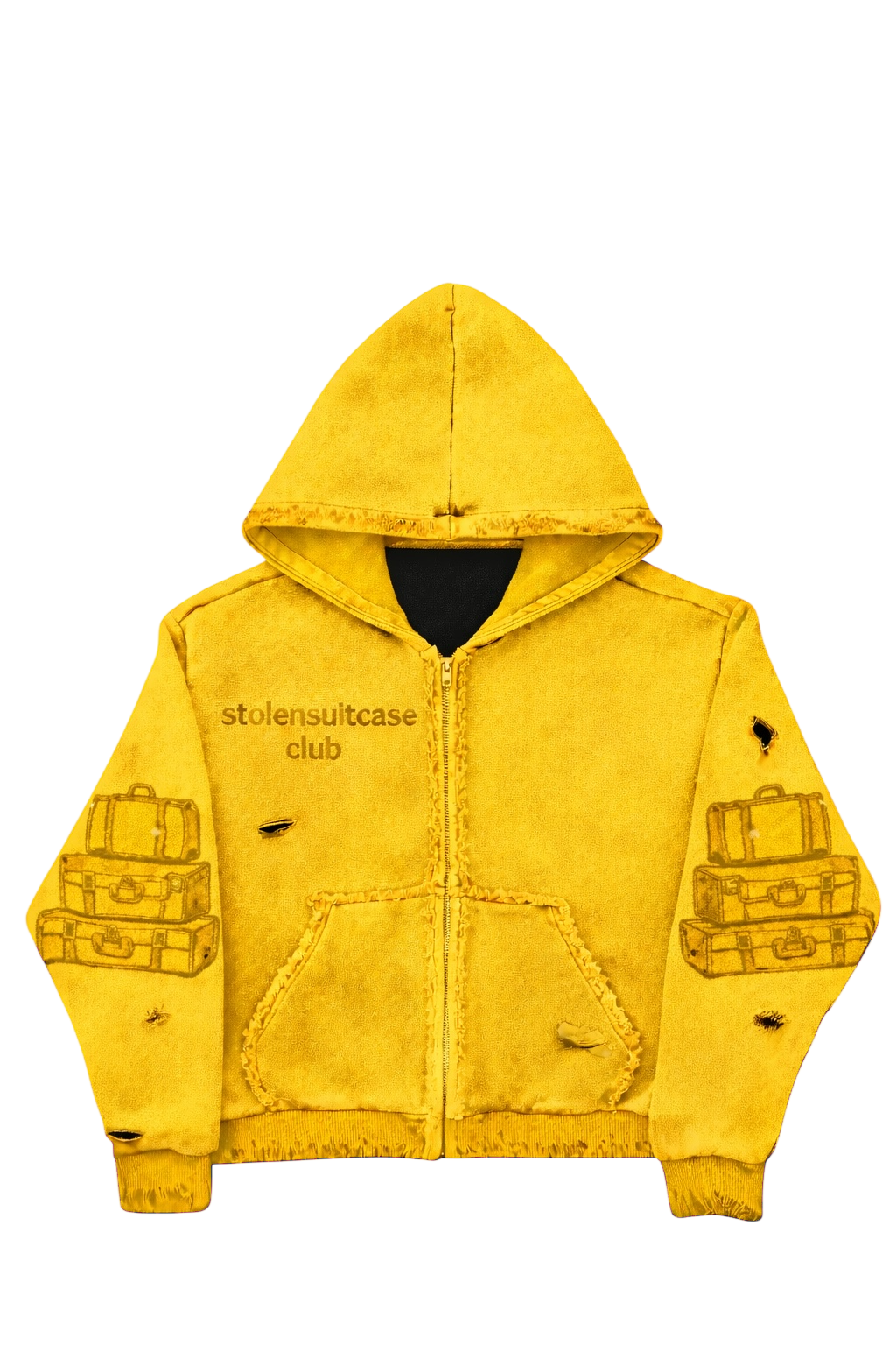 stolensuitcase zip hoodie - sulphar yellow