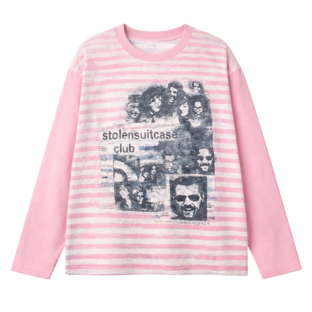 “static memory” long sleeve – rose strip